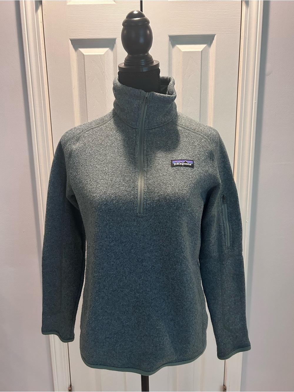 Patagonia Green Heather Better Sweater 1/4 Zip Pullover. Size S.